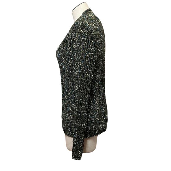 Sigrid Olsen Womens VTG Y2K Heavy Knit Cottage Cardigan Tank Twinset Sz SP - Picture 3 of 16